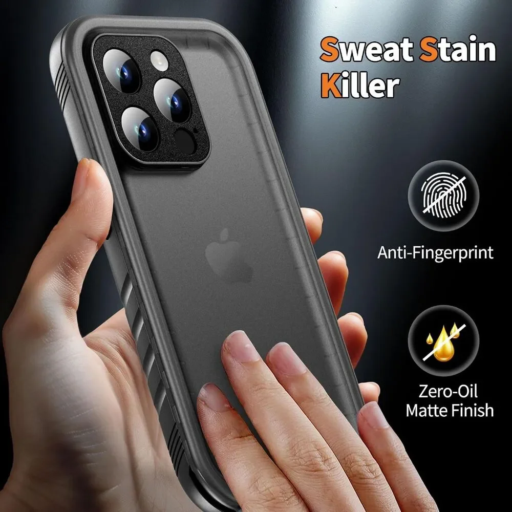 Cozycase for iPhone 13 Pro Waterproof Case Full Body Heavy Duty Black